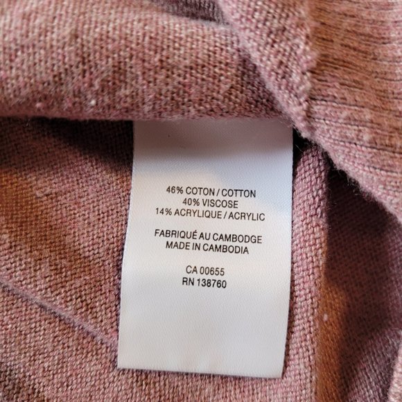 XXL Reitmans Essentials Purple V-Neck Sweater with Rounded Hem - Picture 7 of 8